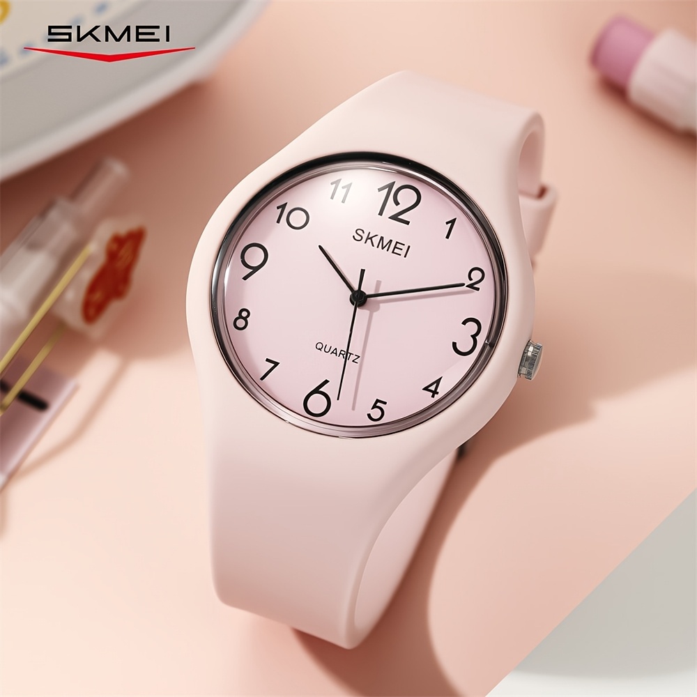   men women curved acrylic dial silicone strap watch stainless steel pin   with original box 40mm 1 57in case width 240mm 9 44in length