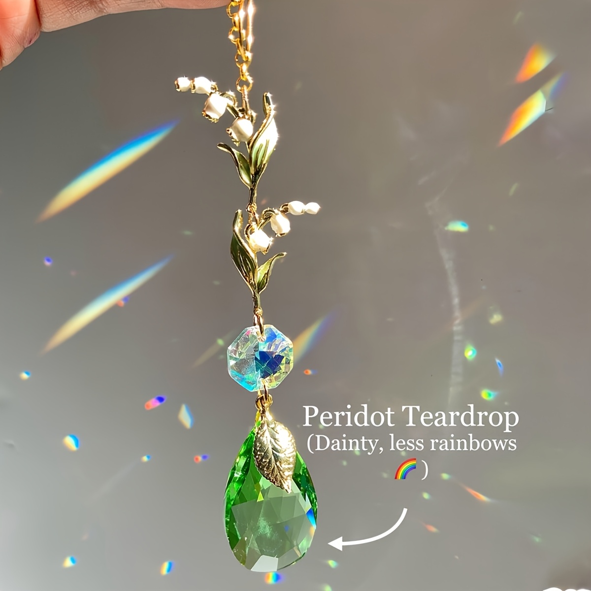 Lily Flower Crystal Pendant Suncatcher
