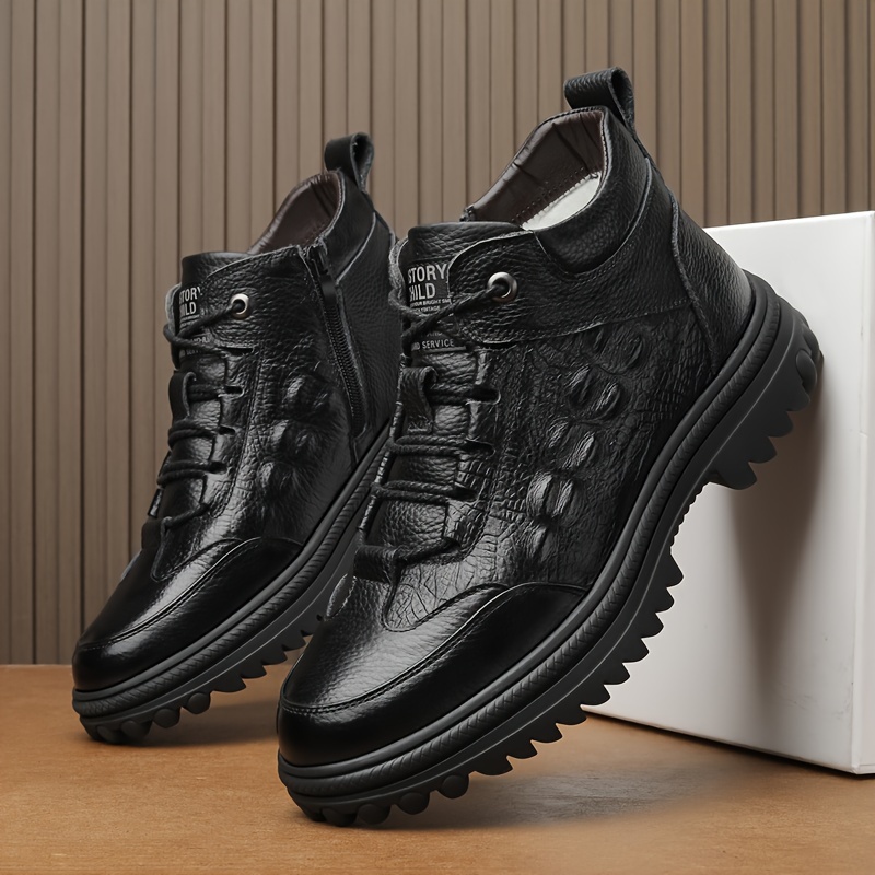 item picture genuine leather premium fleece lined comfortable warm boots snow boots