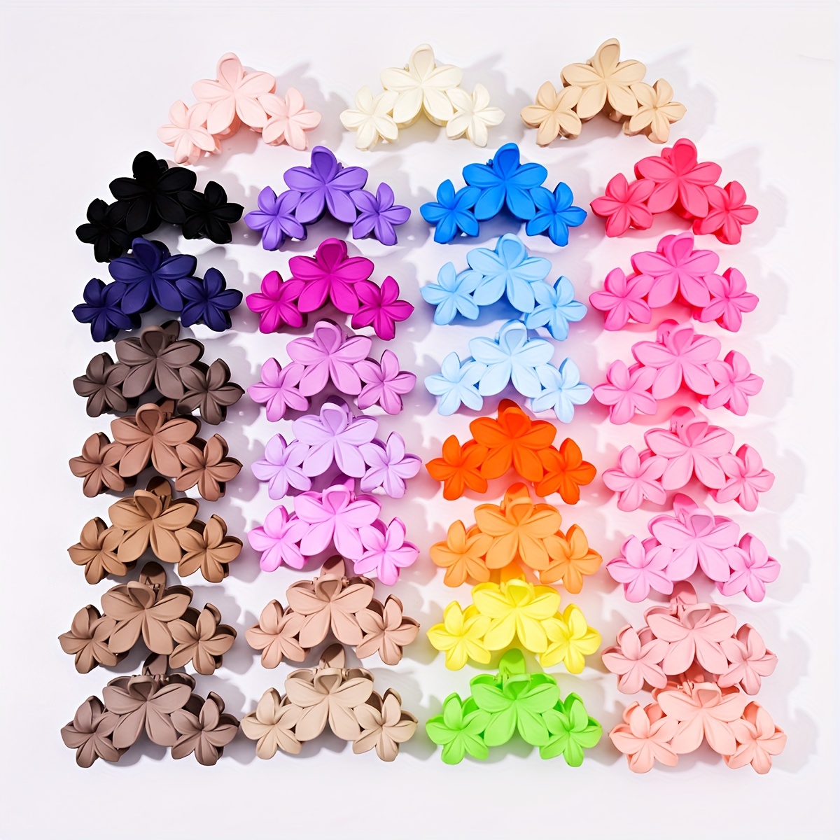 

5pcs Flower Hair Clips For Women, Egg Flower Hair Grippers, Elegant Headwear, Back-of-the-head Clips, Ponytail Clips, Daily Accessories