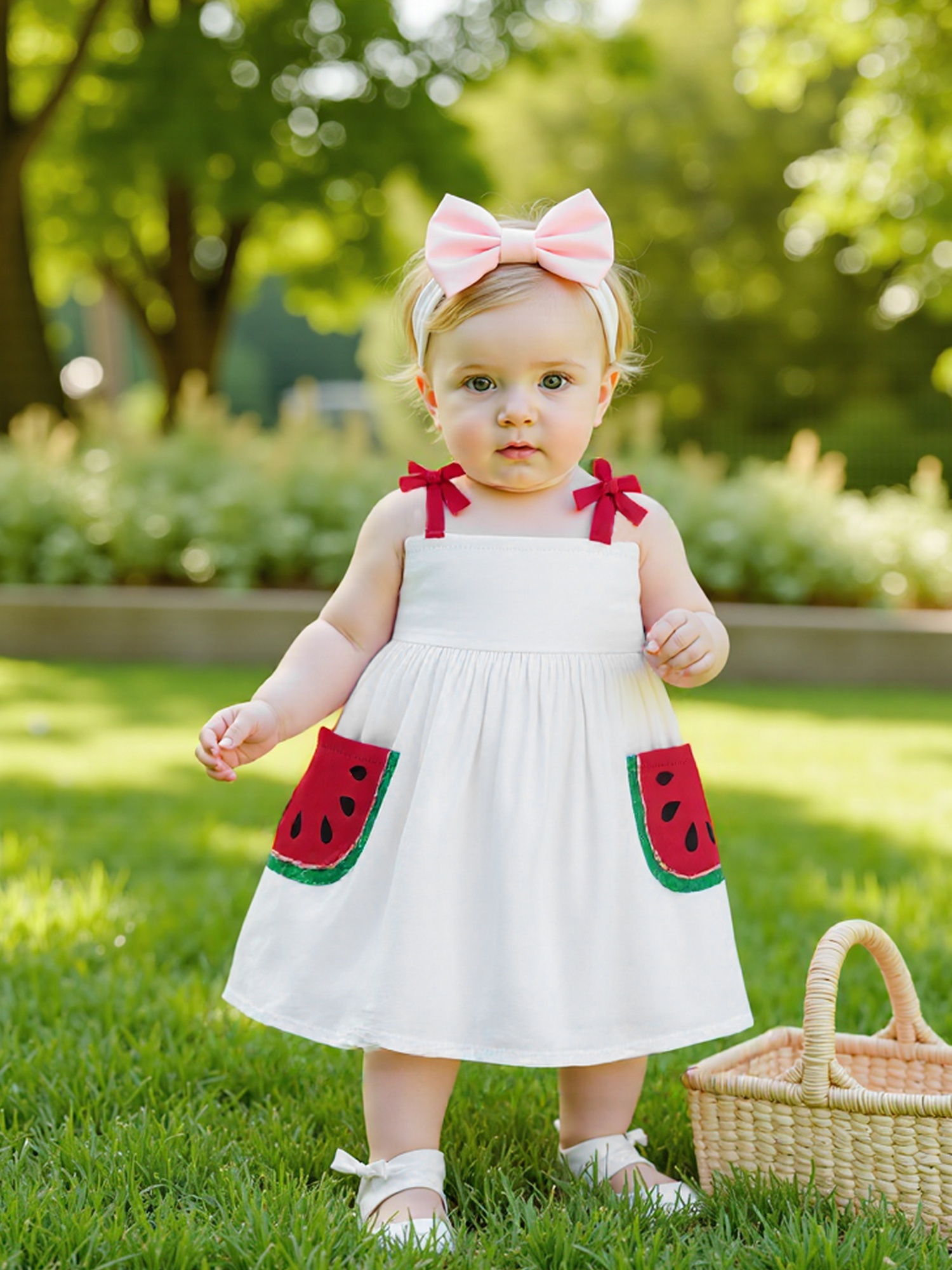 girl summer dress cute watermelon print sleeveless dress Temu