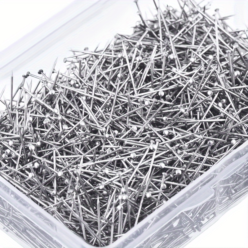 

2000-pack Stainless Steel Straight Pins 0.6 X 26mm For Tailoring Sewing Office Supplies - Fine Pins