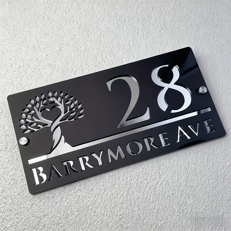 TEMU Customizable Door Signs - Personalized Address Plaques With Numbers, Designed With Of Life