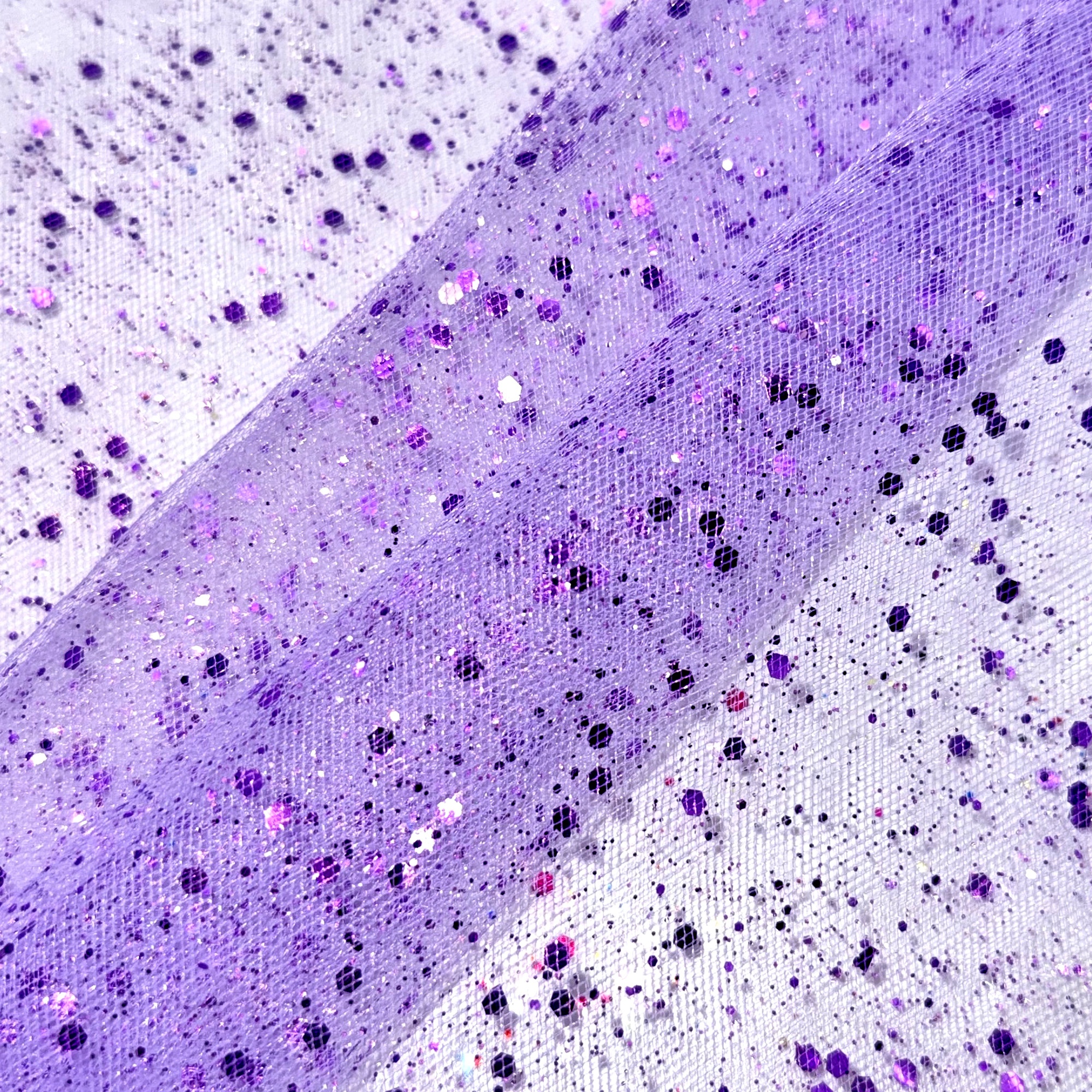 50x150cm Sparkling Sequined Hex Mesh Fabric, Elegant Geometric Pattern In Multicolor Sheer Tulle For Crafts And Fashion Projects, Hand Wash