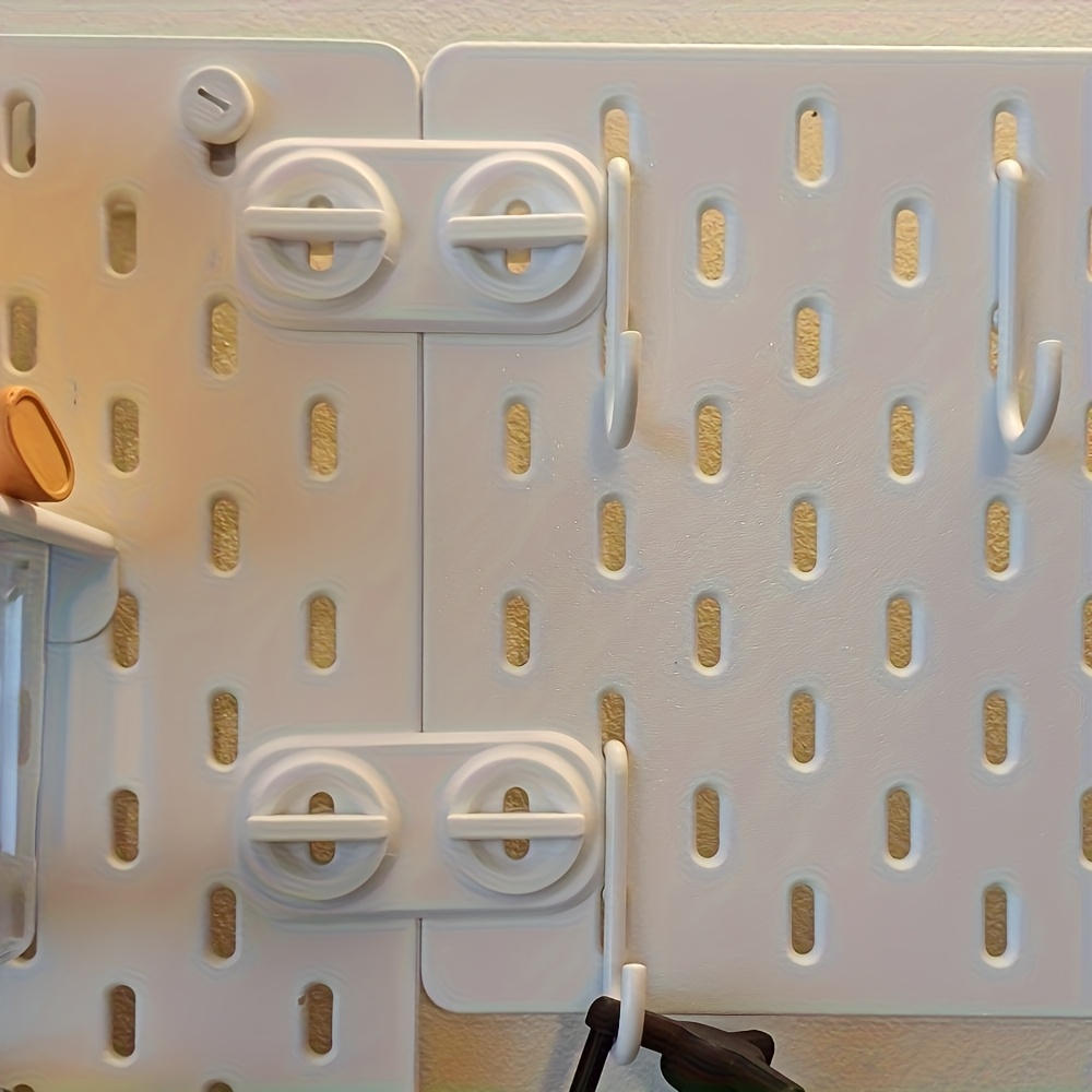 Heavy-duty 360° Connector For Pegboard - Boards In All Directions: Up, Down, Left, Right - , Space-, Modular Design, Durable Plastic Construction, Tool Organizer, Stylish , Sturdy Structure