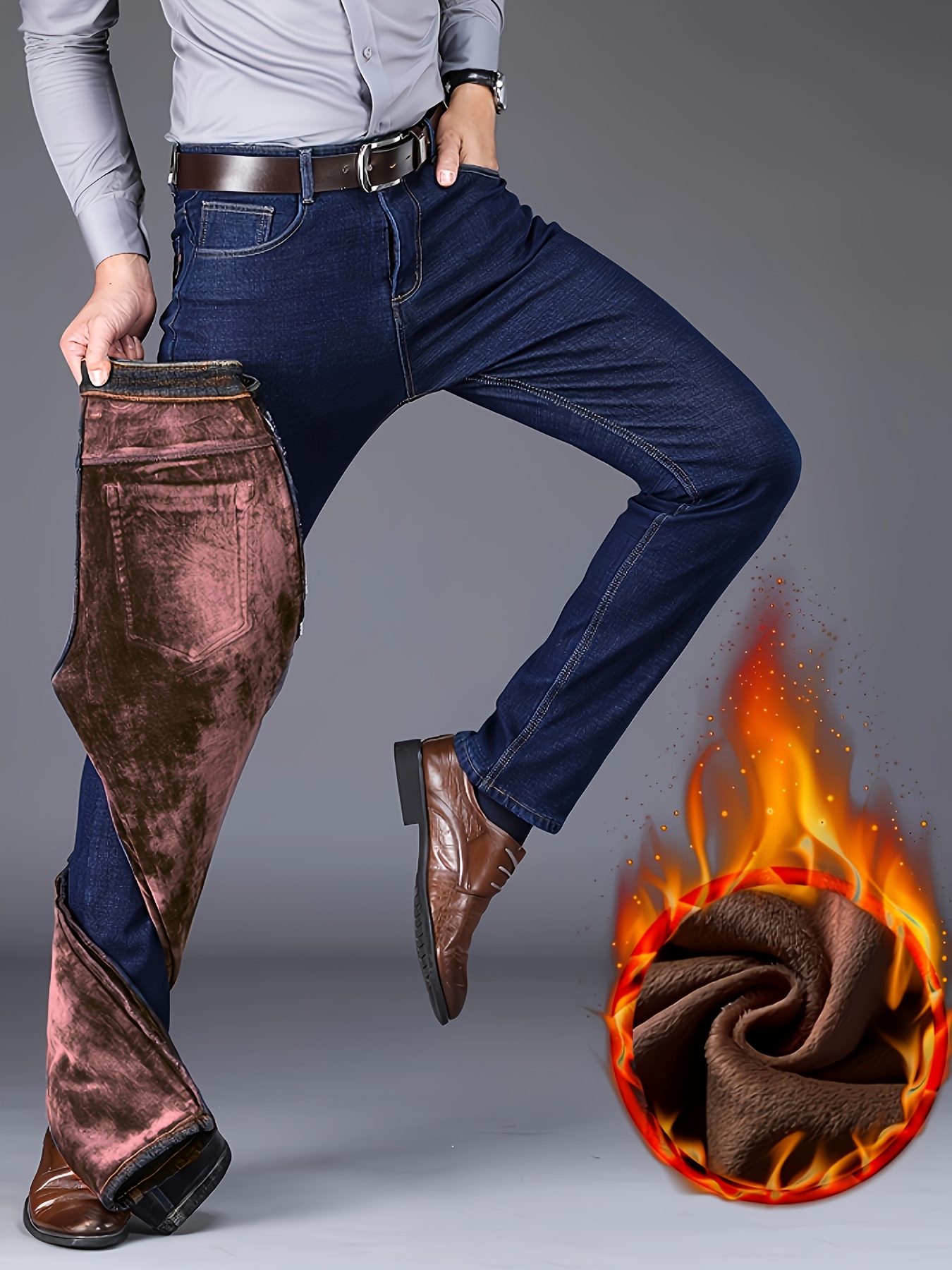 Vaqueros Termicos Vaqueros Polares Hombre Pantalones Vaqueros