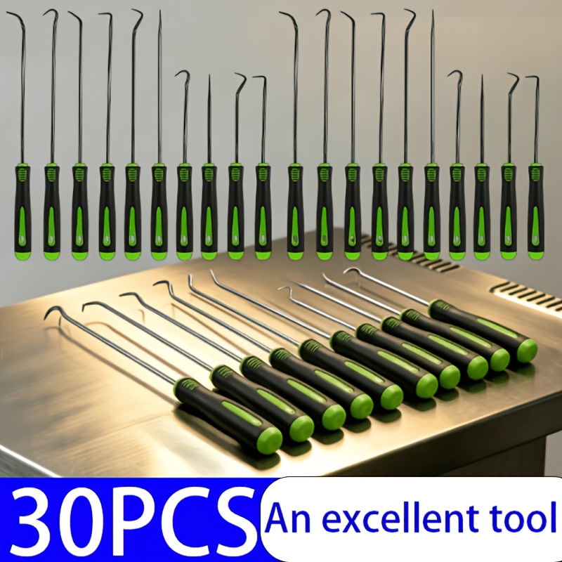 TEMU 30pcs Auto Seal Hooks, Extended Mini Oil Seal Pry Tool Pick And Hook Set, Automotive Oil Seal/o-ring Gasket Pick Mini Hook Puller