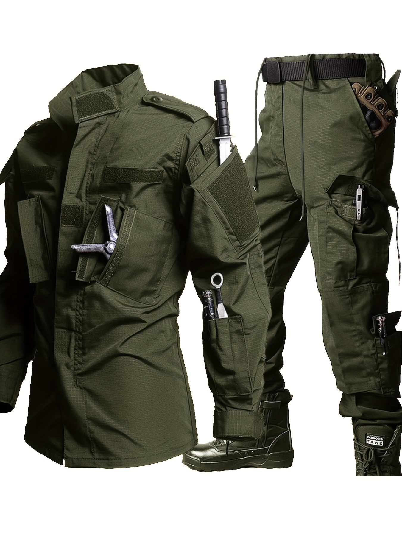 Tenue professionnelle,Pantalon Cargo multi-poches pour Homme,tenue tactique Militaire en coton