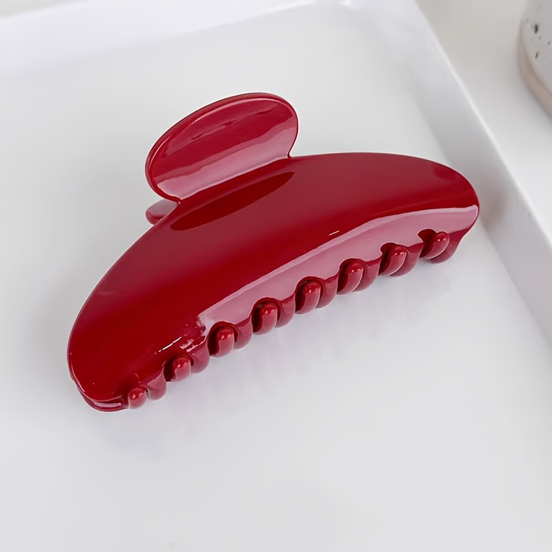 Vintage-inspired Red Hair Claw For Women - Non-slip, For Hair - Perfect Valentine's Day Gift, Hair Clip, New Year Gift