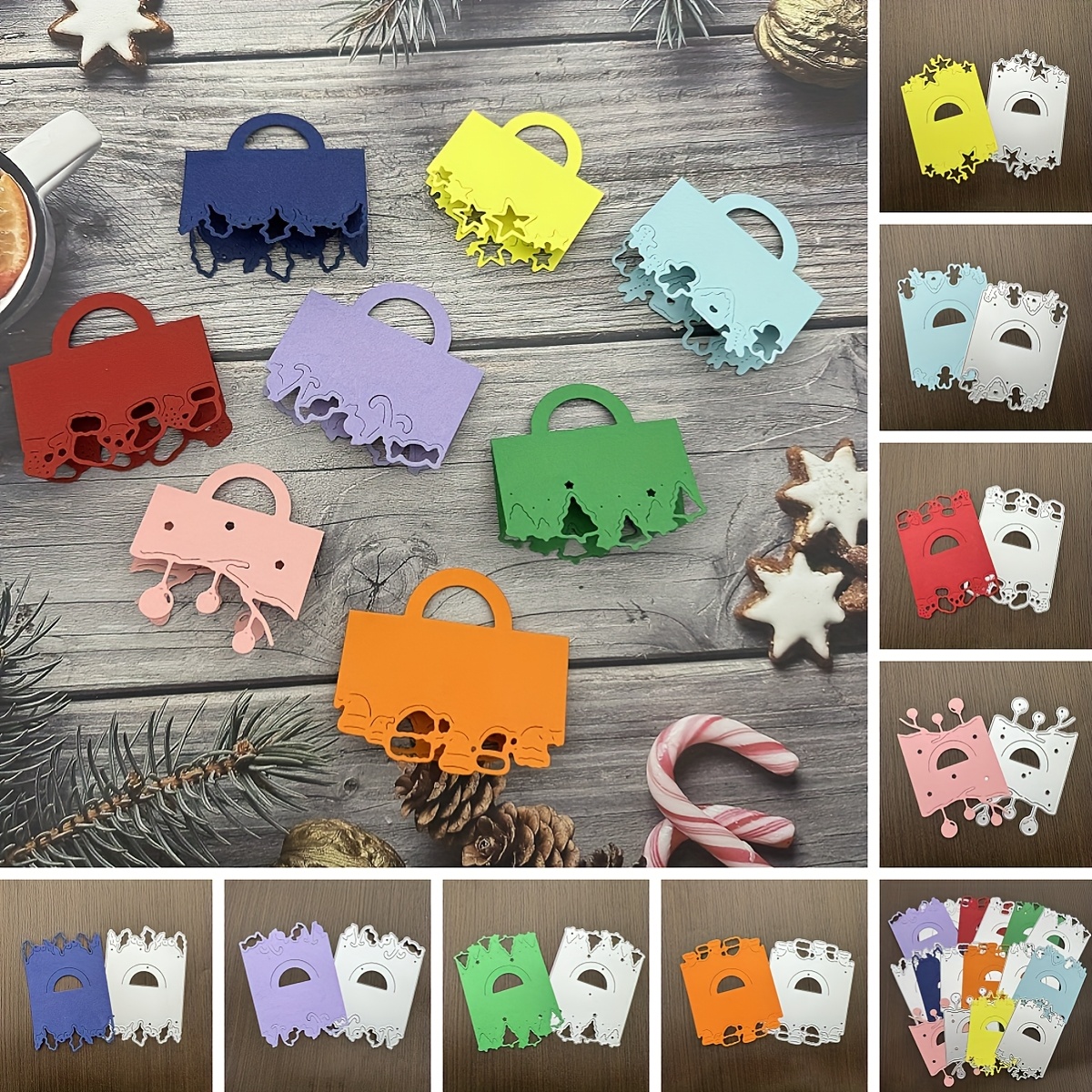 

2025 New Arrival Christmas Candy Sealing Metal Cutting Dies For Scrapbook Card Making Stencil Embossing Craft Decoration