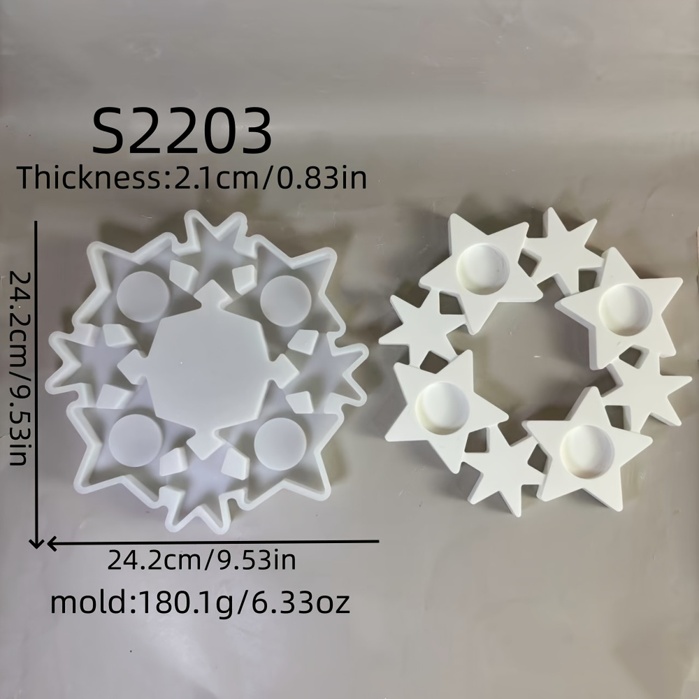 E-shop 3D Deko Silikonform für einen Kerzenhalter, Kerzen Silikonform, Gips Dekoform für Kerzenhalter, Epoxidharzform für , Modellnummer 180 S2203