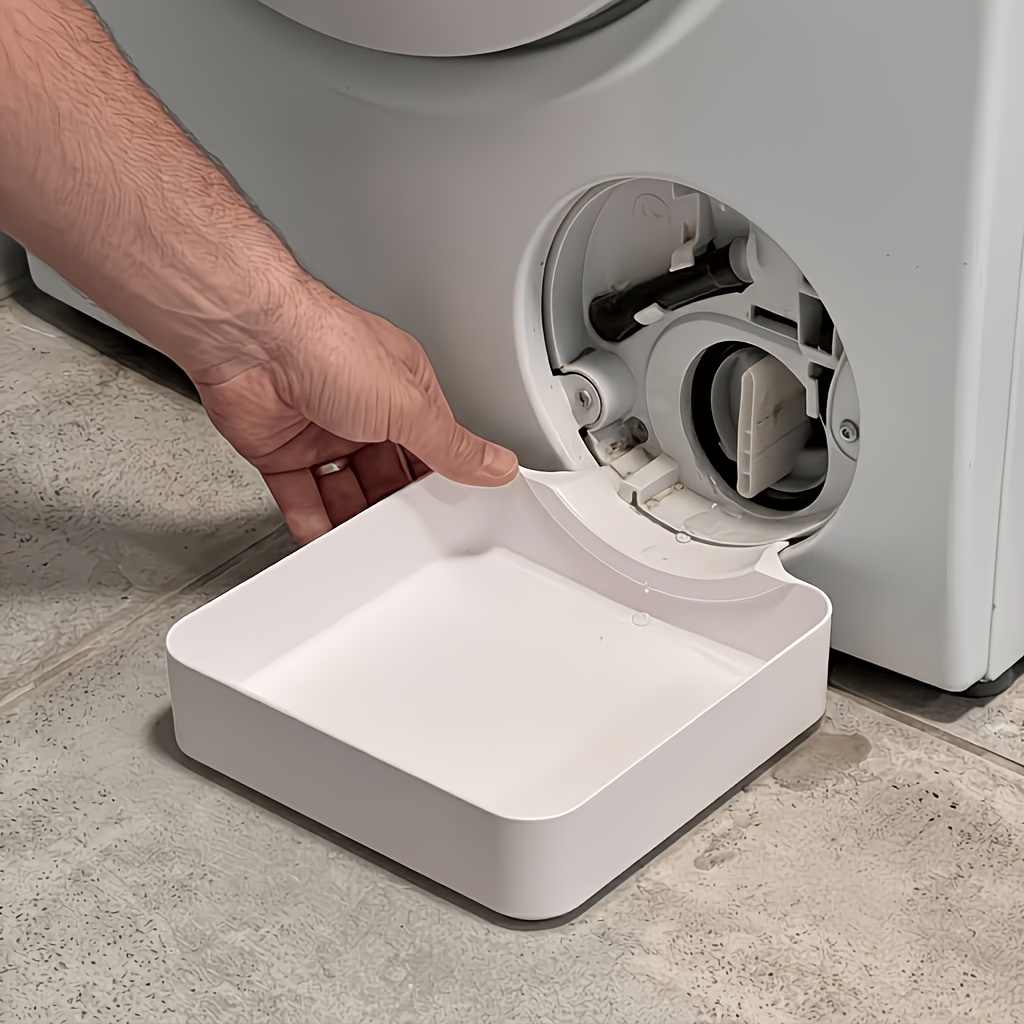 item picture Washing Machine Drain Tray, Anti-Spill Drip Pan, Laundry Room Floor Protector Mat, Water Catch Tray, Leak-Proof Mat Base, Durable Material, Appliance Base Pad, Anti-Leakage Mat, Practical Hardware, Household Cleaning Accessories, Damage Protection, Open in new tab.