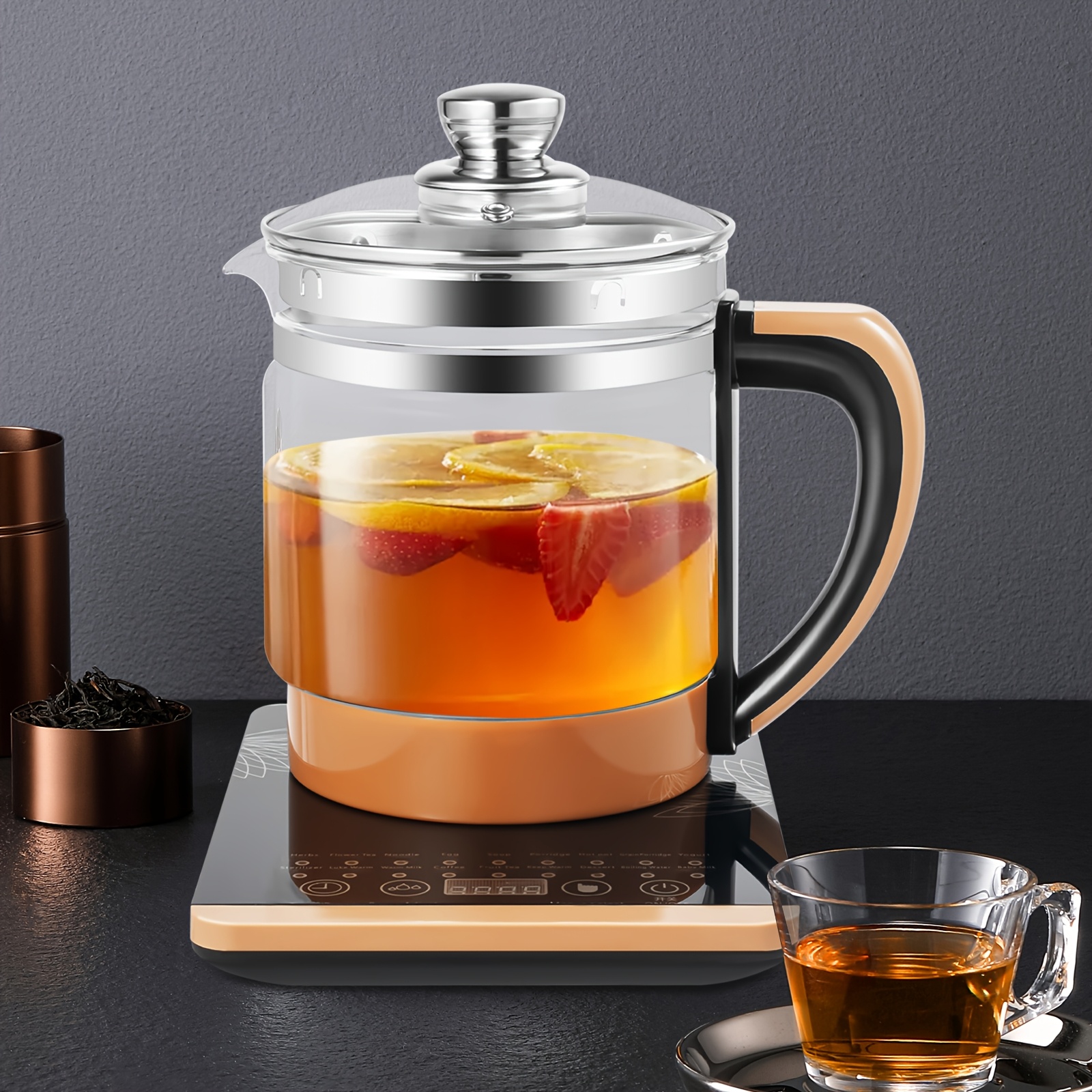 TEMU 110v Health Pot Household Multi-functional Automatic Electric Kettle Insulation Small Kettle Boiled Tea, Electric Kettle With Temperature