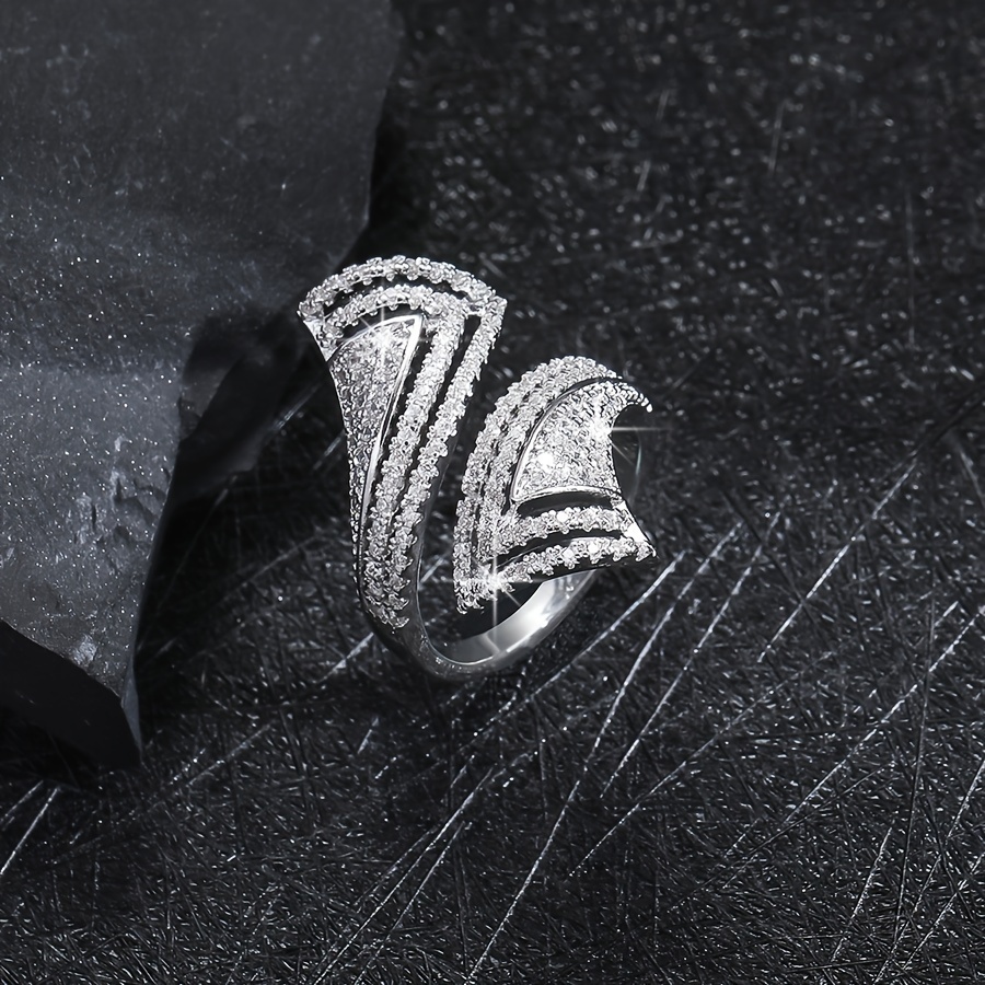 Sparkling Rhinestone Sailboat Ring for Daily Wear