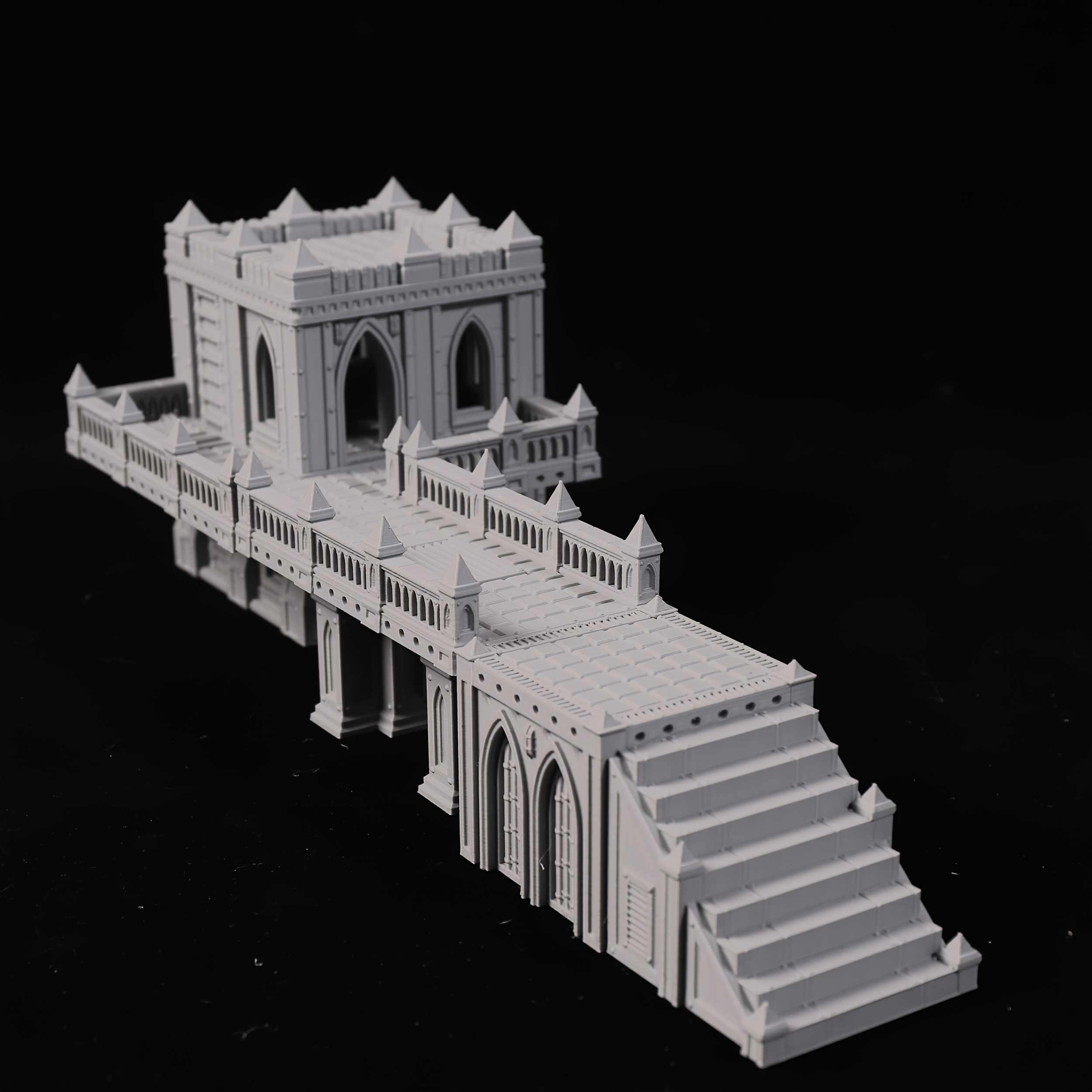 Gothic Industrial Miniature Fortified Tower & Bridge Set