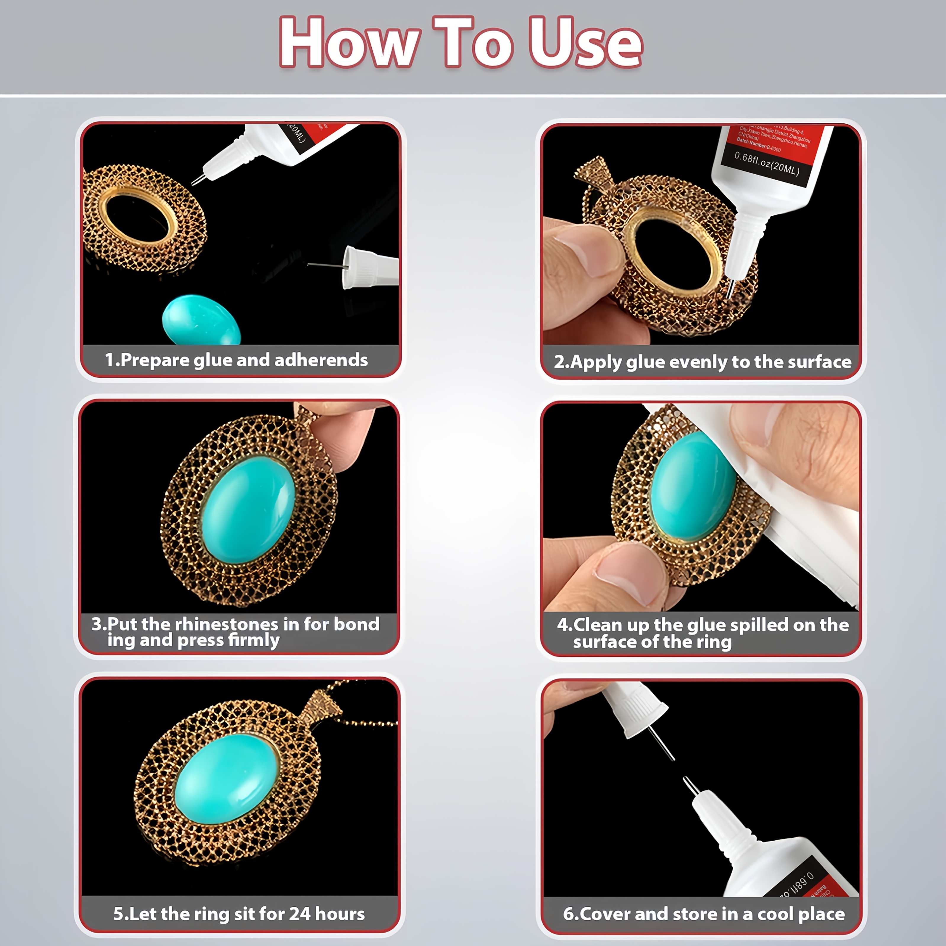 Jewelry Bead Glue for Jewelry Making, Crystal Clear