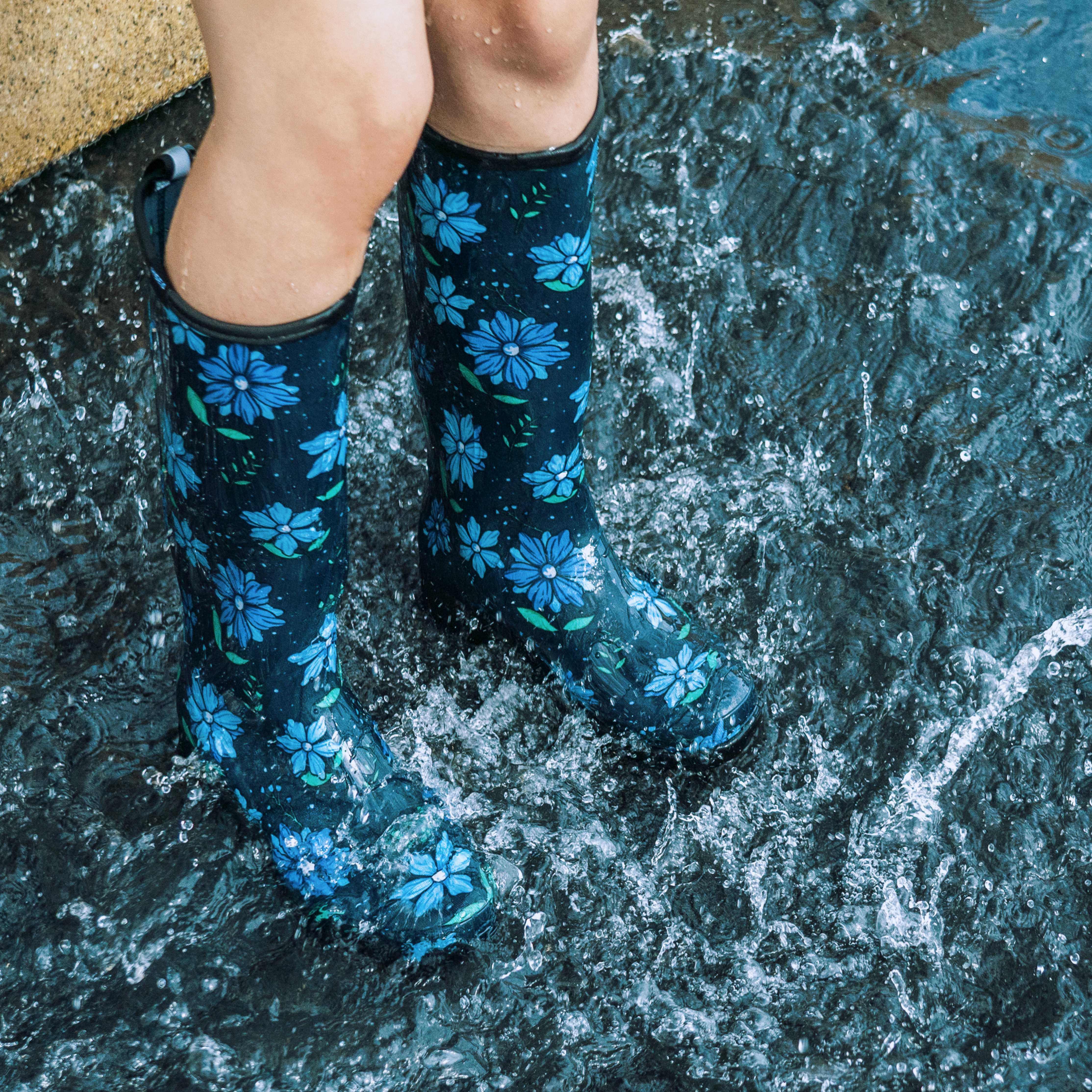 

Hisea Women's Printed -slipping Rainboots For Ladies Insole