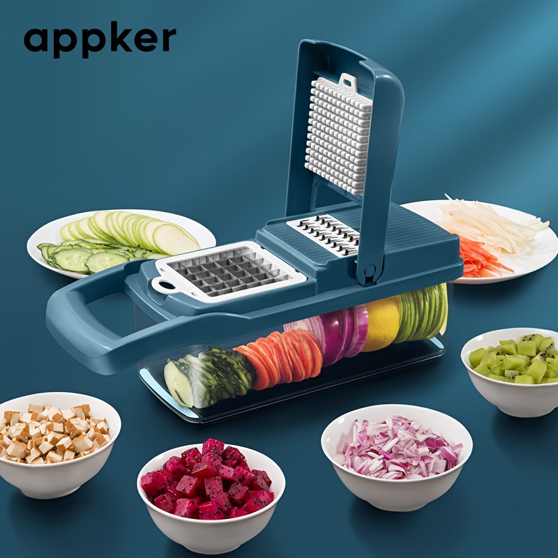 1pc Multifunzionale Affettatrice di Verdure, Affettatrice di Cibo da Cucina,  Grattugia Manuale per Verdure 6-in-1, Tritatutto di Patate, Spiralizzatore  di Verdure, Affettatrici per Frutta e Verdura, Affettatrice di Cipolle -  Temu Italy