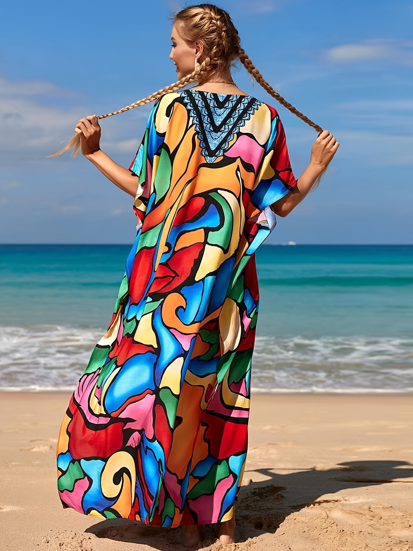 oversized beach dress Organic Cotton Shirt Dress with Pockets | Relaxed Button-Down Maxi Dress -  Beach Coverup- Bohemian Shirt Dress
