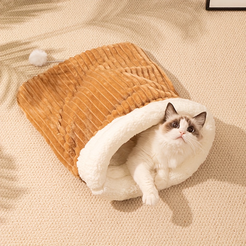 

Cat Bed - Winter Soft Pet Sleeping Bag, Non-assembleable Cat House With , Cat Bedding, Pet Sleeping Bag, Cat House