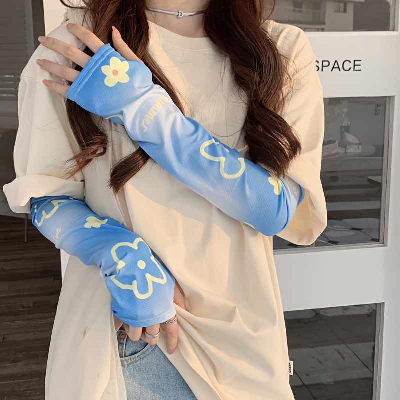 womens floral arm sleeves non binding elastic Temu Bahrain