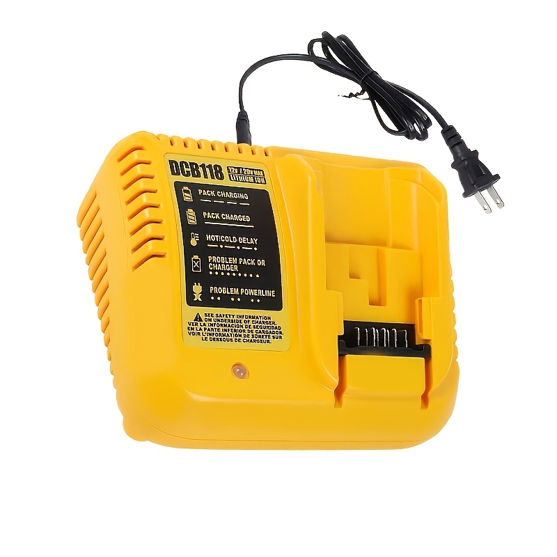 TEMU Chargeur rapide de rechange 1 pièce pour for Dewalt , compatible avec les batteries 12V-20V MAX, convient aux DCB107 DCB105 DCB102 pour outils