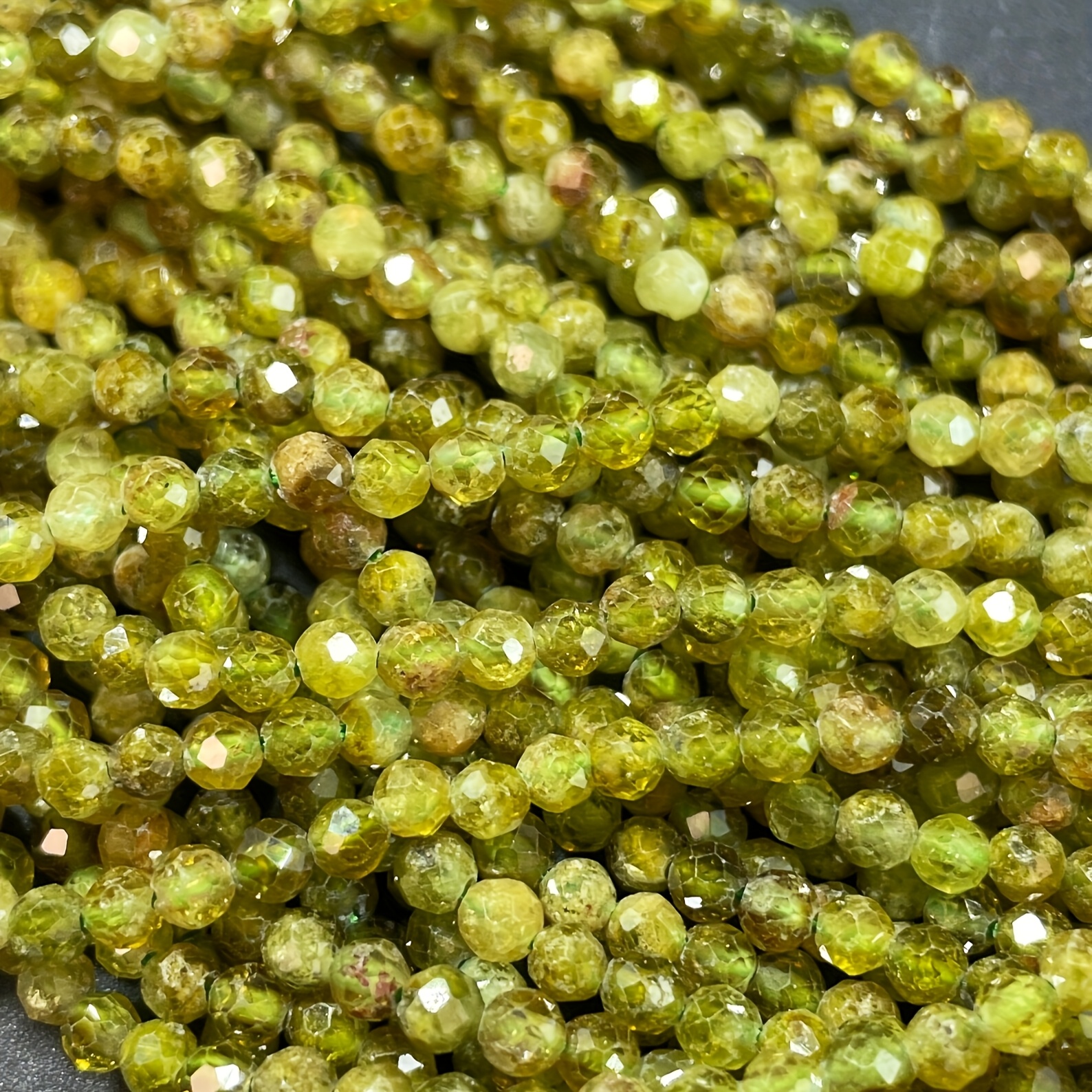 

130pcs Aaa Natural Gemstone Beads, 3mm Round, Olive Green, , Supplies, Vintage Accessories For Necklace & Bracelet Making, Ideal Gift