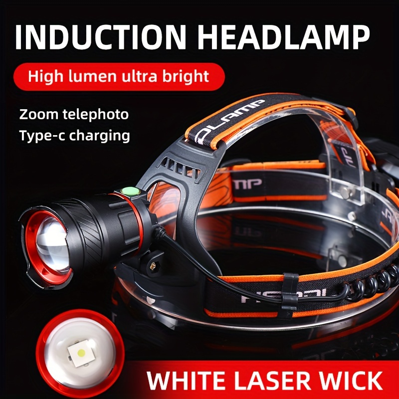 

1pc Xhp90 Super Bright Zoomable Led Head Lamp, Usb Rechargeable Lamp, Perfect For Fishing, Hunting, Camping, And Outdoor Adventures