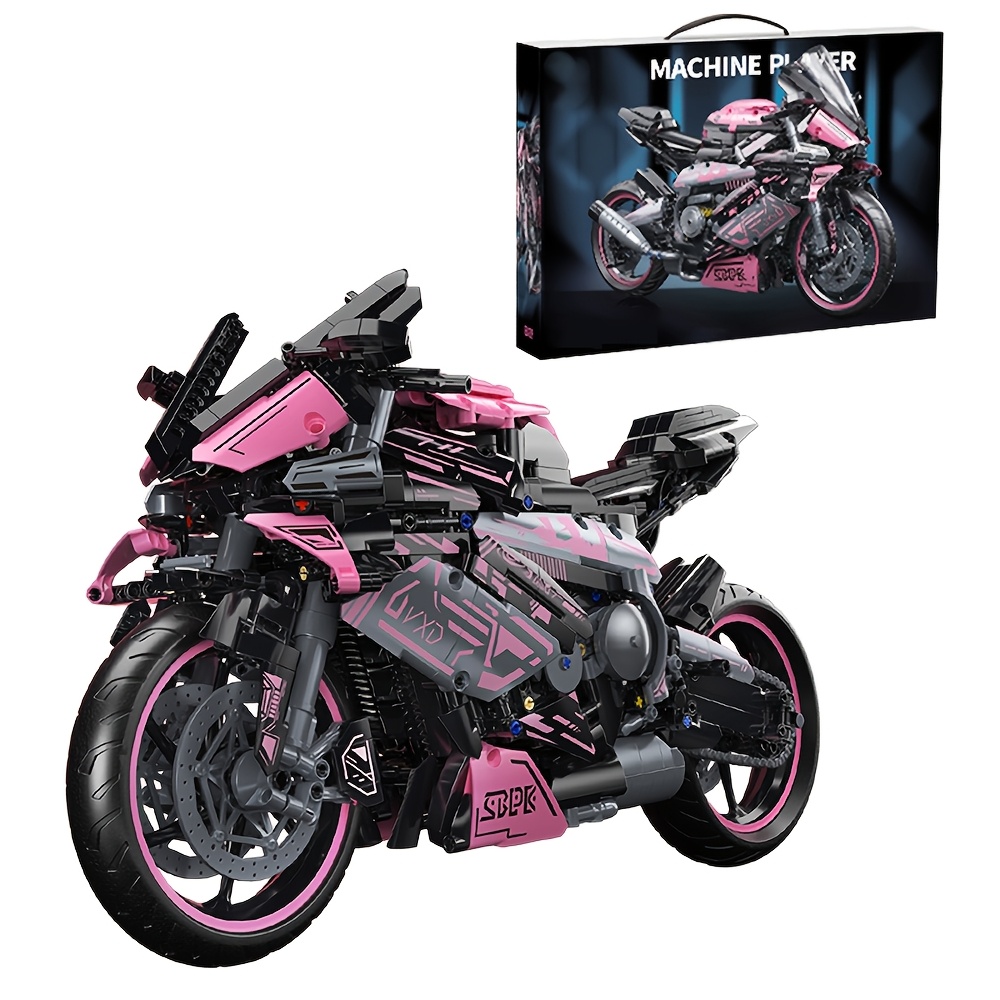 Image of 2000pcs Building Block Car Motorcycle, 1: 5 Large Scale Cool Modeling, Future Technology Sense Design, Simple Splicing, Festival Gifts, Birthday, Christmas, Halloween, Thanksgiving, New Year Gifts