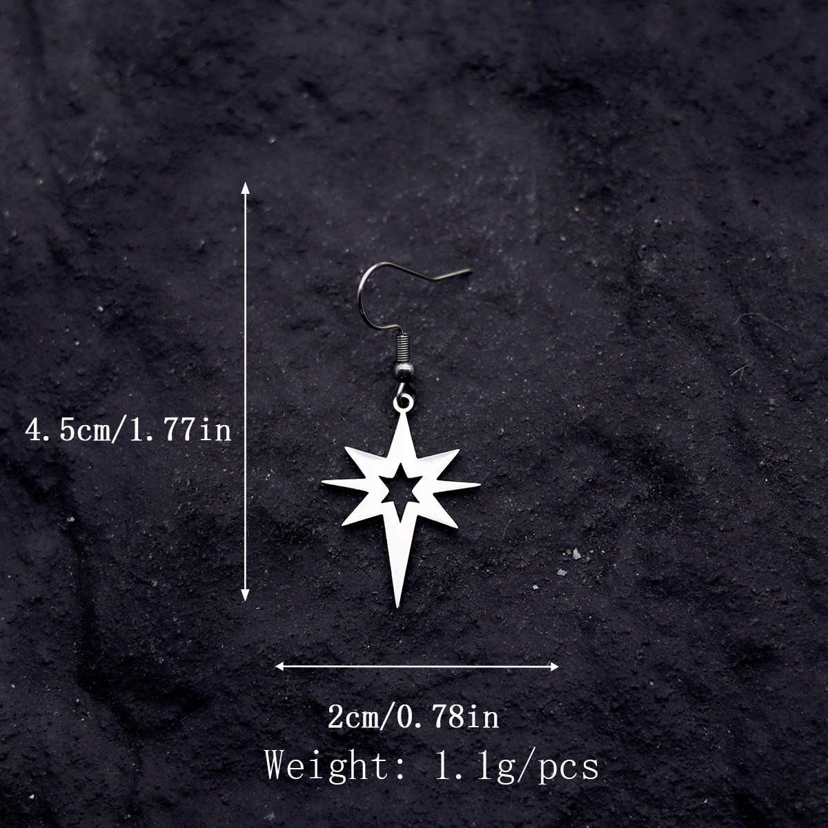 Celestial Star Ear Drop Statement Earrings, Gift for Her