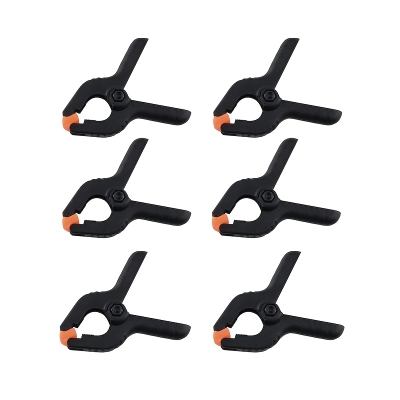 TEMU 6pcs Spring Clamps, Heavy Duty Spring Clamps For Crafts And Professional Plastic Spring Clamps For Woodworking, Small Spring Clips Clamps For