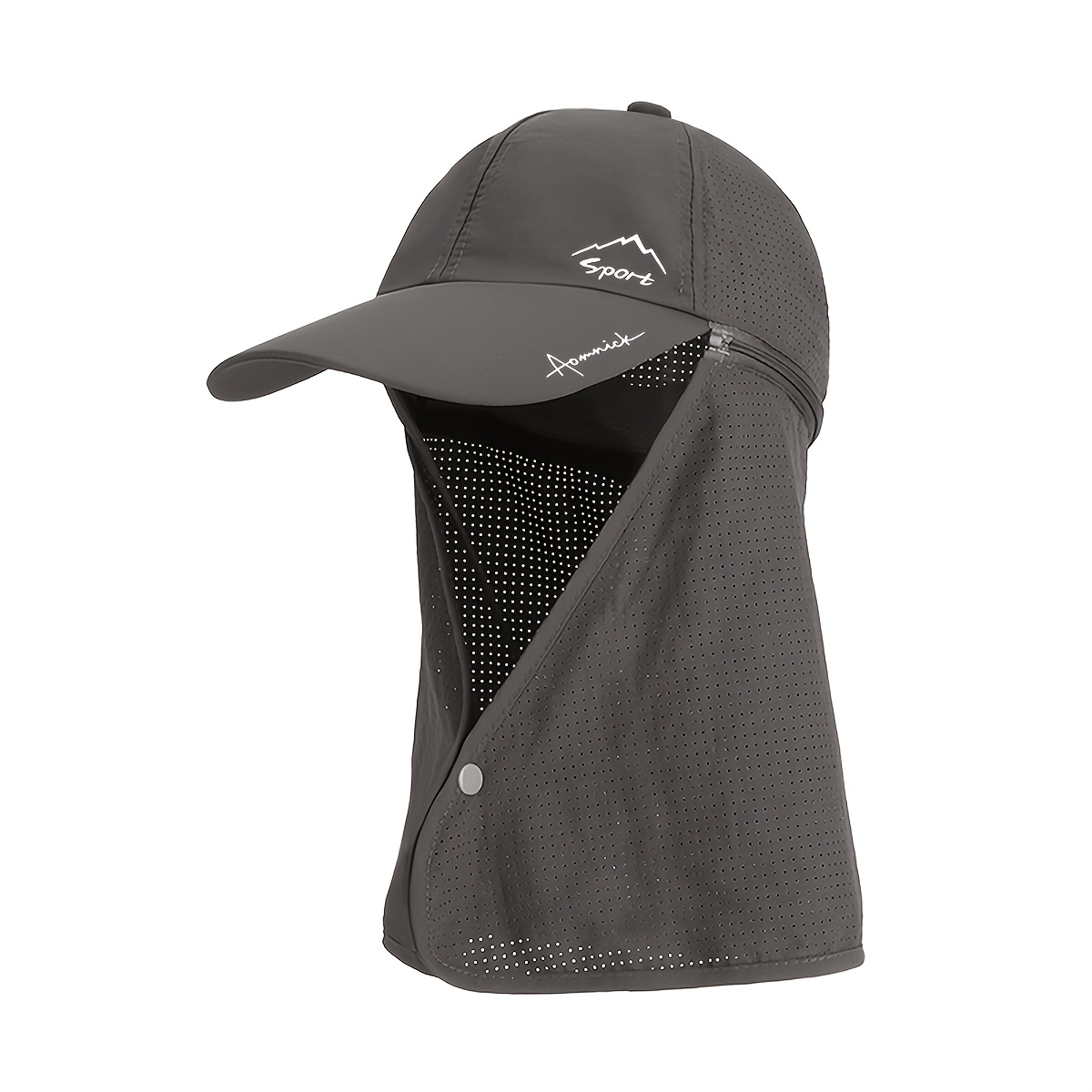 TEMU Conjunto de 2 piezas de sombrero de protección solar , 1 sombrero + 1 chal, sombrero de pescador de secado rápido para hombre, sombrero de