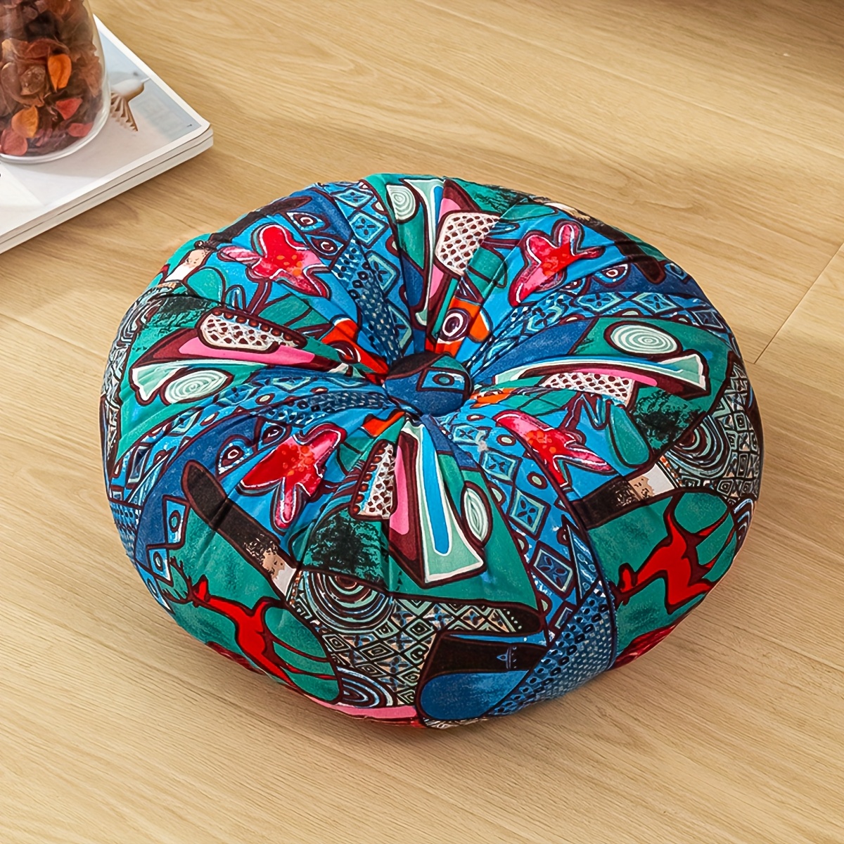 Bohemian Style Thick Round Floor Mat for Home Decor