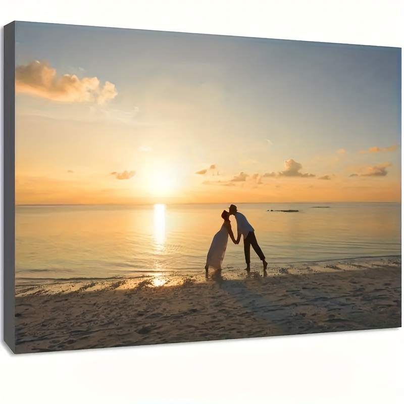 

Personalized Wood- Canvas Art - Capture Your With Couples, , Friends & Pets | Ideal For Bedroom Decor | 11.8"x15.7, Room Decor