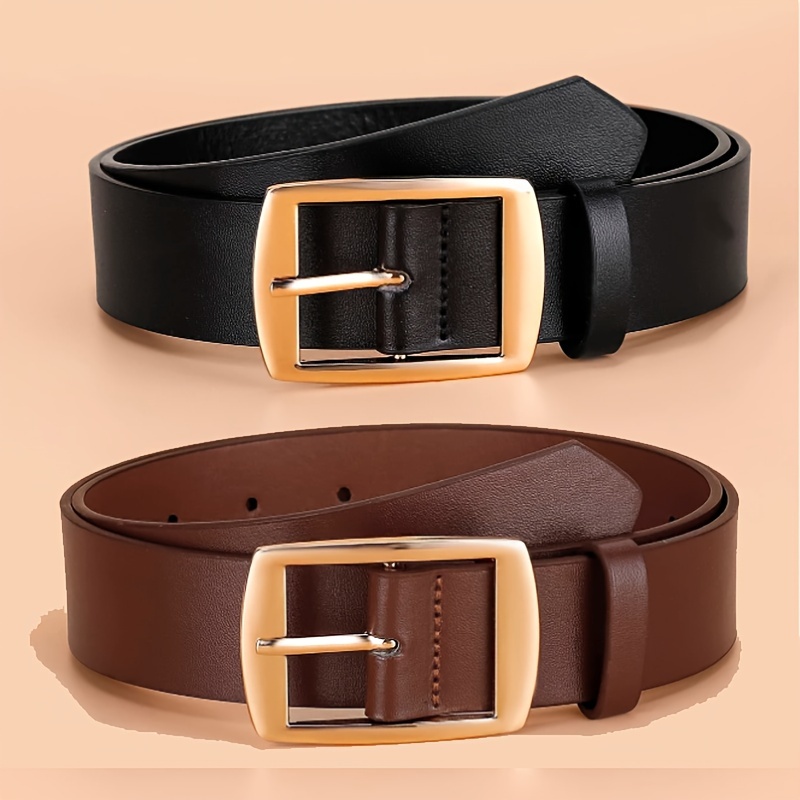 

1/2pcs Fashionable Large Square Women's Belt For , Decorative And