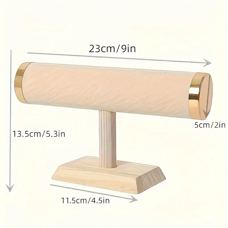 1 elegante houten sieradenstandaard, meerdere doeleinden onafgewerkte ovale tafelblad armband halskettinghouder, details 7