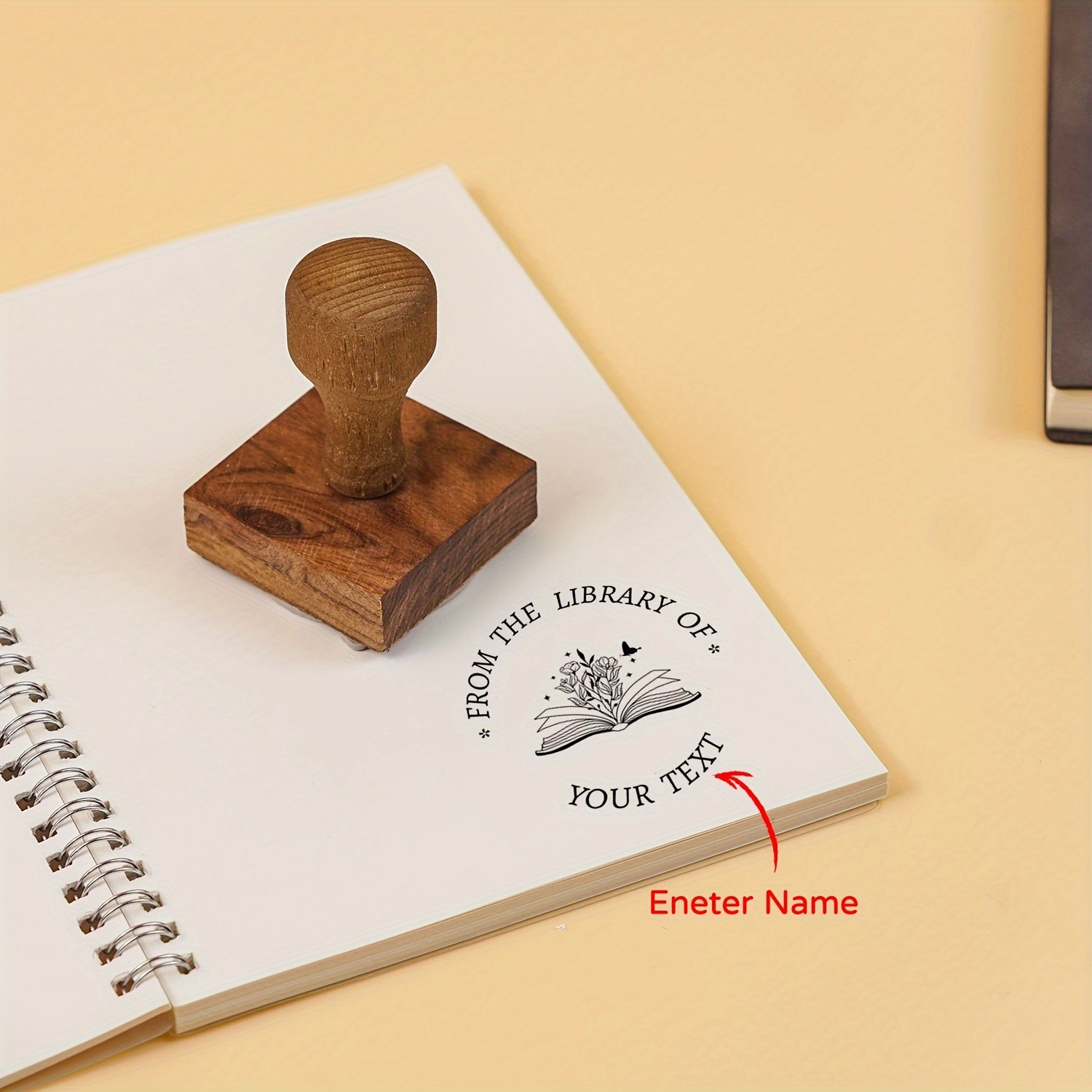 

[] Personalized Ex Libris - , Wooden For , Or Her