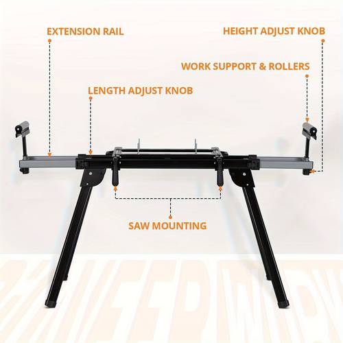 440lbs load capacity universal stand 27lbs lightweight saw stand 76 4 5 max sliding rail compatible portable quick to install and remove compatible with most brands