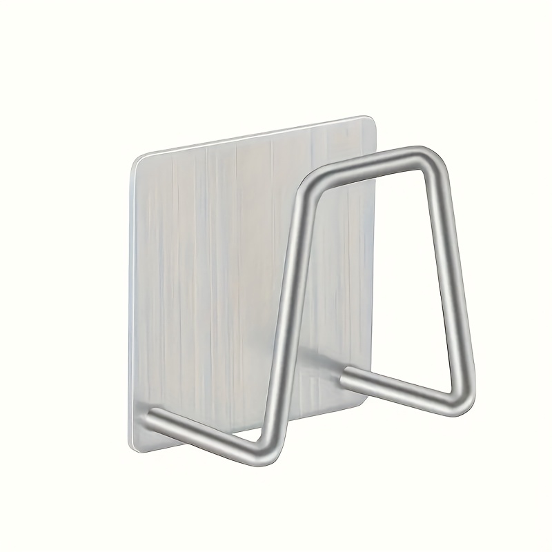 TEMU Stainless Steel Sponge Holder, No-drill Adhesive Sink Caddy, Kitchen Storage Rack, Easy-to-use Organizer For Home And Bathroom