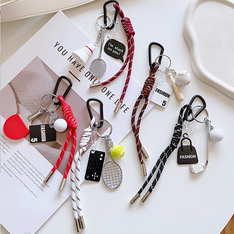 

Alloy Bag Charms Set, Trendy Rope Purse Charms, Cute Keychain Hanging Ornaments, Aesthetic Preppy Handbag Accessories, 2025 Fashion