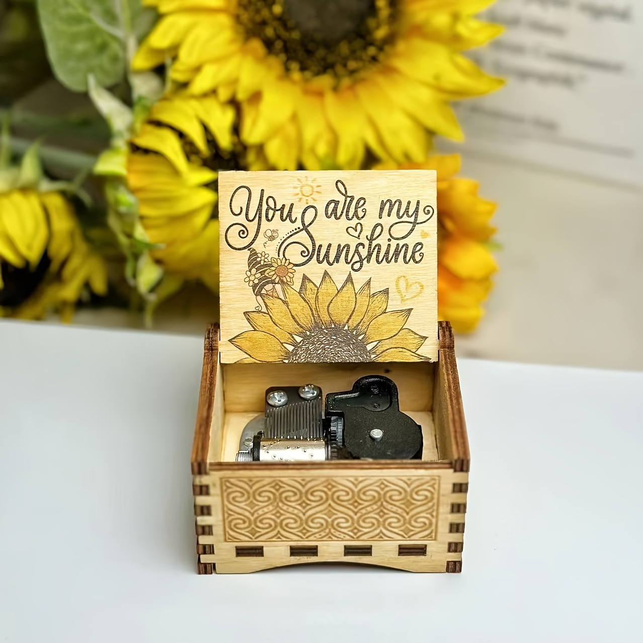 

you Are My " Retro Wooden Music Box - Hand-cranked, No Electricity Needed, Perfect Gift For Christmas, New Year, Valentine's Day, Thanksgiving, Home Decor, Music Box