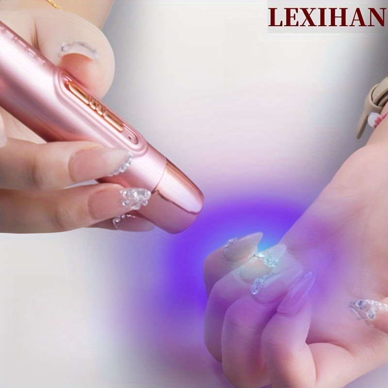 

1pc Mini Handheld Portable Manicure Led Nail Lamps Pen, Mini Nail Lamps For False Nails Dryer, Nail Drying Machine For Fingernail
