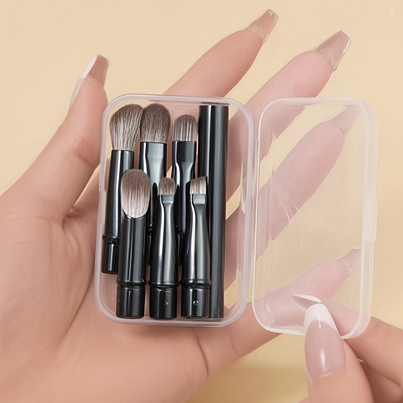 6pcs Mini Travel Makeup Brush Set with Storage Case