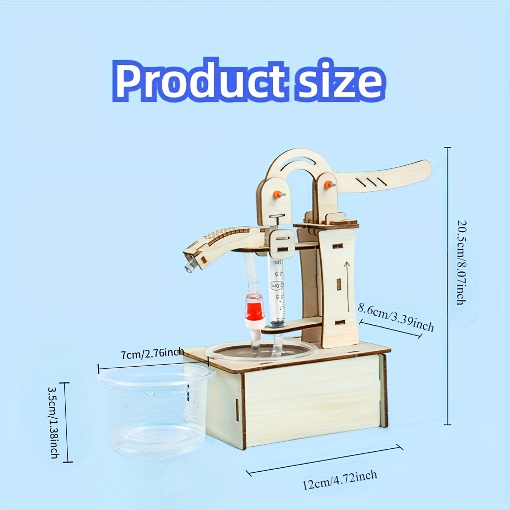 [DIY Science Experiment Kit] DIY Science Experiment Kit - Manual Water Pump & Well Pressure System | Hands-On Hands-Free Pumping, Pressure Gauge & Tube | Educational Physics/Hydraulics Learning, STEM for Schooling & Class