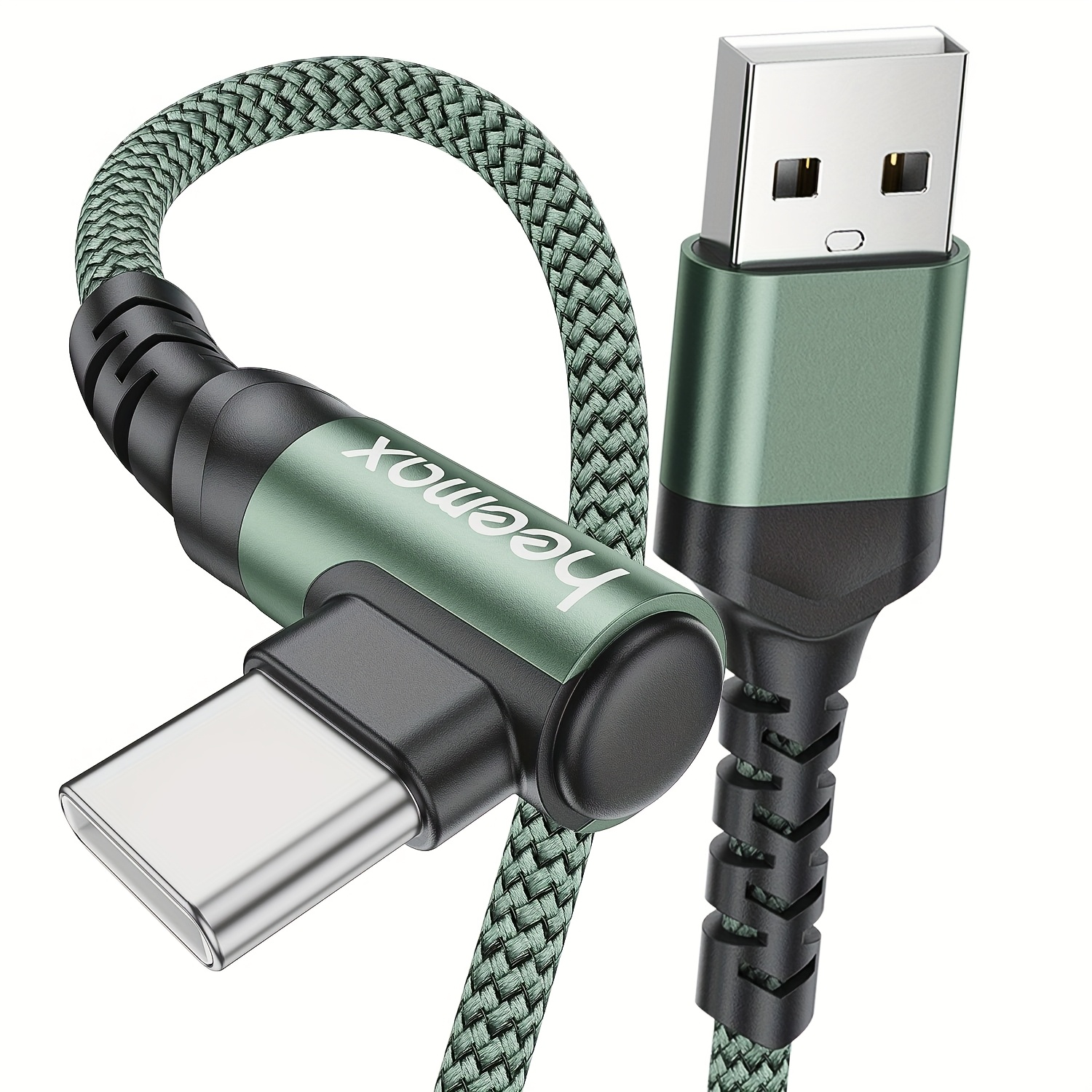usb c cable   qc3 0 long braided usb a to usb c fast charging cord for xiaomi oppo 90 degree right angle type c   fast charging   cord for galaxy google pixel 2 4a usb a to usb c right angle fast charging for iphone 16 15