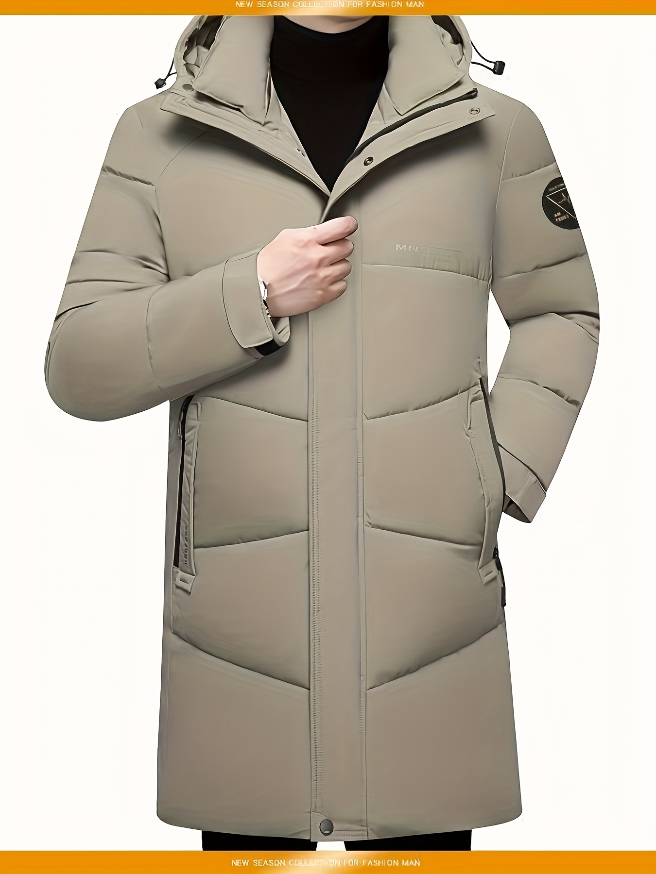 Long Hooded Thermal Parka | Windproof Winter Overcoat