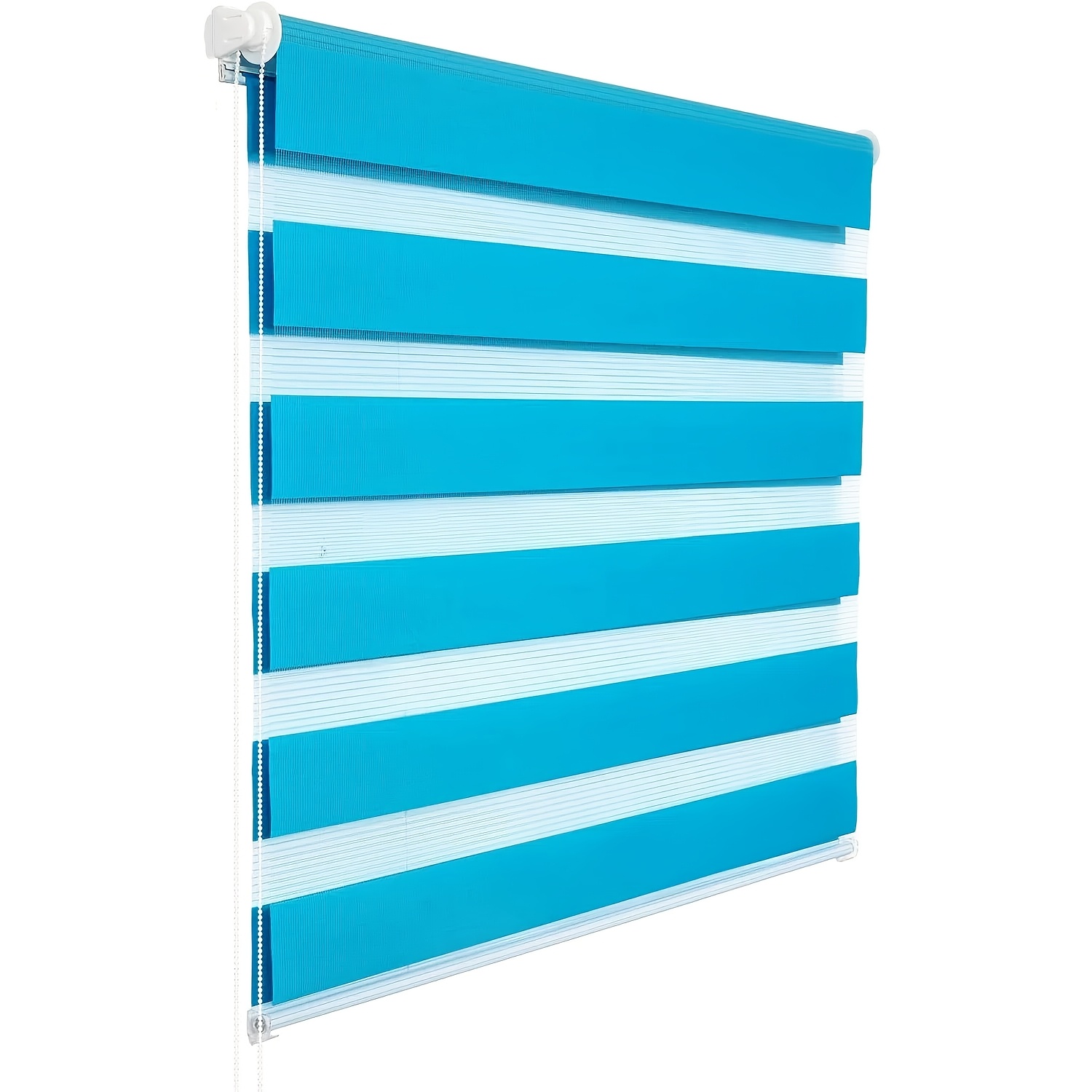 Image of 1pc Dual Roller Shade, Sun Protection, Breathable, Light Control, No Drilling Required, Privacy Protection, Style For Living Room And Bedroom