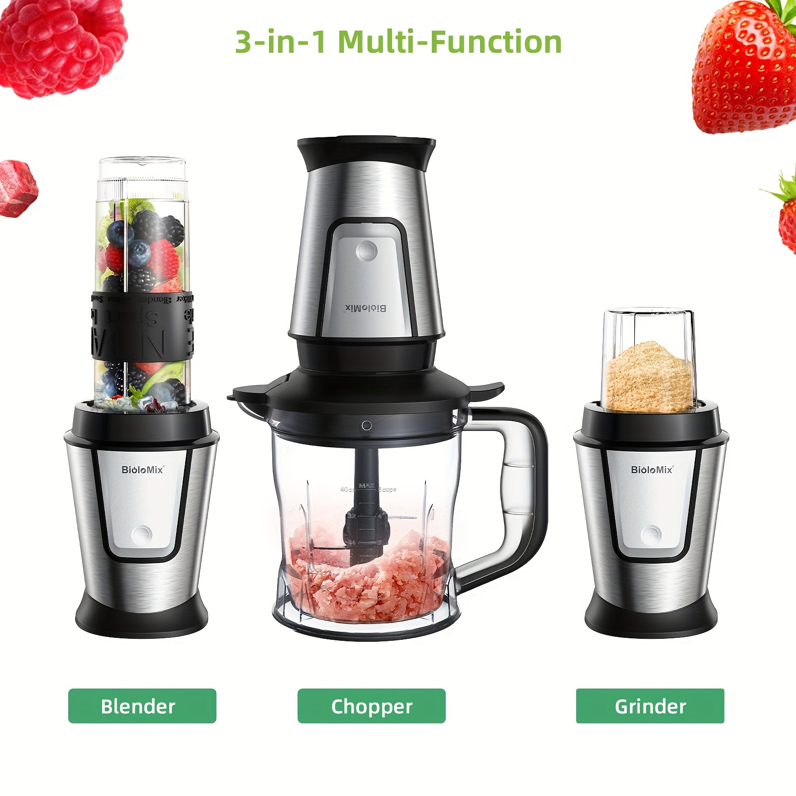 3 in 1 multifunctional blender 700w smoothie maker portable   chopper and grinder Product details 6