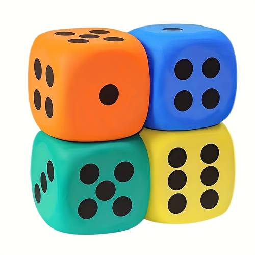 3 random mixed color eva soft foam dice set extra large safe non toxic polyurethane foam dice with parties