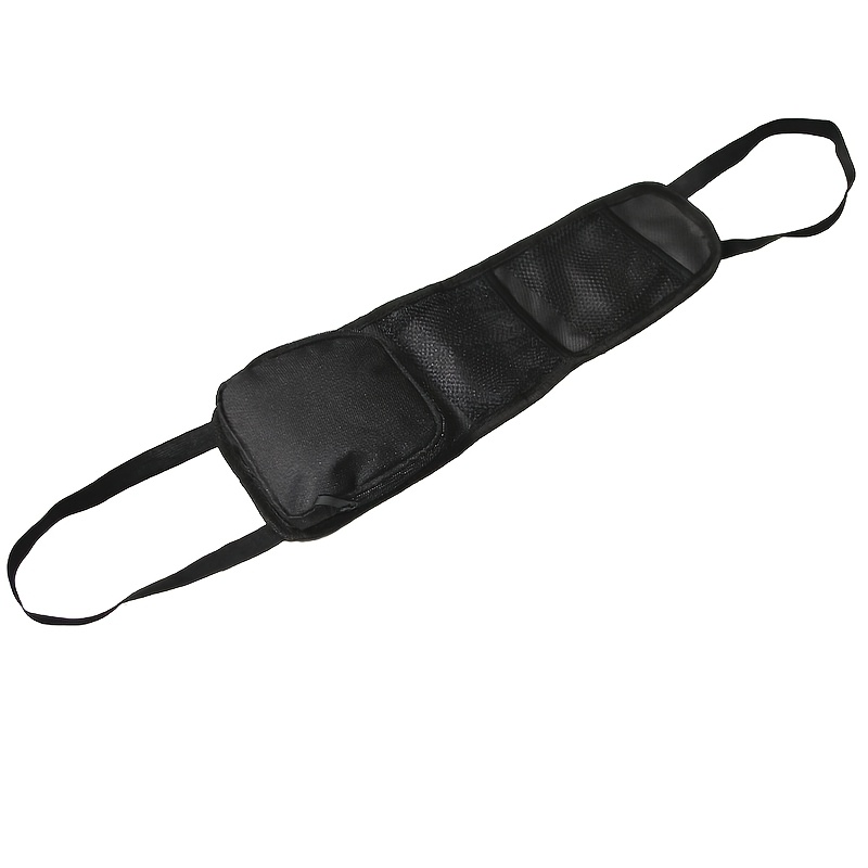 Storage Bag, Side Storage Bag, Foldable Storage Pouch, Mesh Pocket, Multi-functional Hanging Bag, With Pockets For Trucks, , Suvs - Black